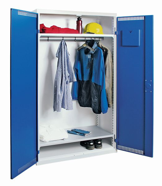 armoire émoussée MovaFlex, 7035/5010, 2 étagères, largeur 1000 mm, 7948074