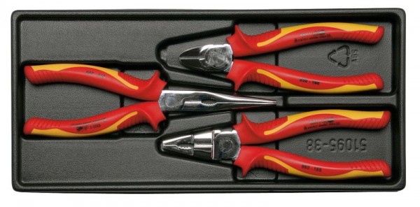 Jeu de pinces ELORA VDE, 3 pièces, MS-23, 0000523001000
