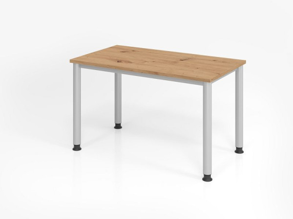 Bureau Hammerbacher HS612, 120 x 67 cm, plateau : chêne noueux, épaisseur 25 mm, chant ABS 2 mm, forme rectangulaire, VHS612/R/S