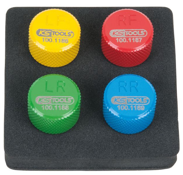 KS Tools Jeu de purgeurs de pneus RDKS / TPMS, 4 pièces, 100.1185