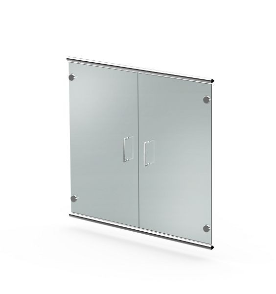 Portes d'entrée Kerkmann en verre ESG satiné, 2 OH, Artline, L 750 x P 4 x H 680 mm, verre, 13739382