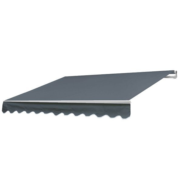 Store en aluminium Mendler HWC-E31, store à bras articulé protection solaire 3x2,5m, gris acrylique, 65343