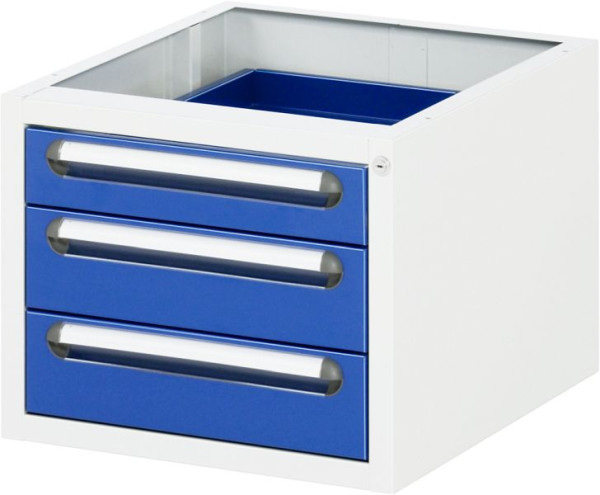 Conteneur de base RAU avec 3 tiroirs, 3 x tiroirs 1xH90, 2xH120 mm, 480x395x600 mm, E-US-2-3A.11