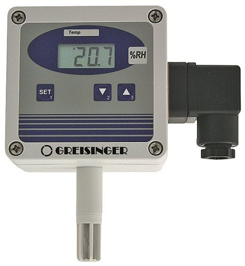Transmetteur d'humidité Greisinger GRHU-2K-MP, tube capteur centré vers le bas, pour installation en gaine, 602943