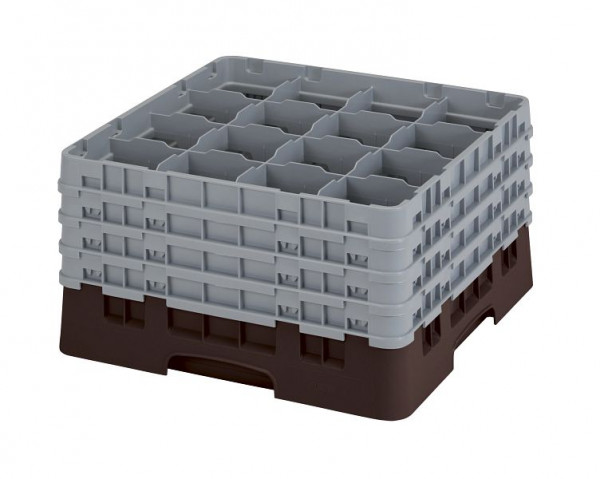 Panier de lavage Cambro 16 compartiments Camrack® Hauteur: 23 cm Marron, SU: 2 pièces, 16S900167