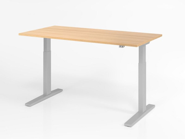 Bureau Hammerbacher XMKA16, 160 x 80 cm, plateau : chêne, épaisseur 25 mm, chant épais en ABS, forme rectangulaire, VXMKA16/E/S