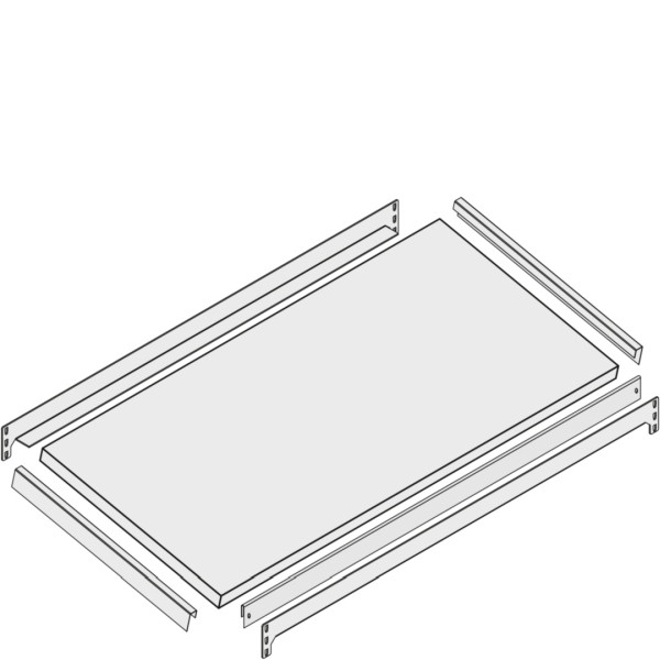 BITO jeu de niveaux supplémentaires / étagère 1300x400 inclinée 100kg galvanisé, C0830-0008