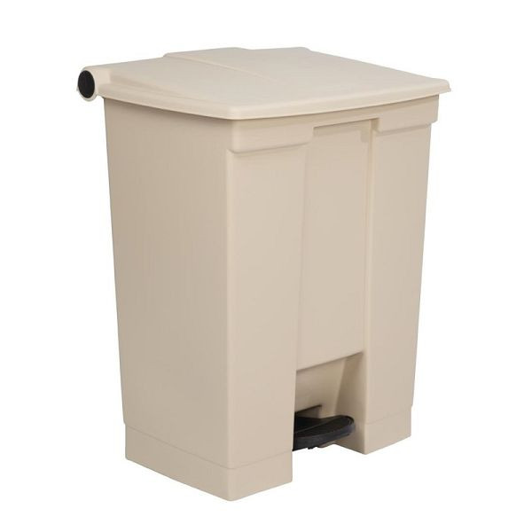 Poubelle à pédale Rubbermaid Step On beige 68L, L374