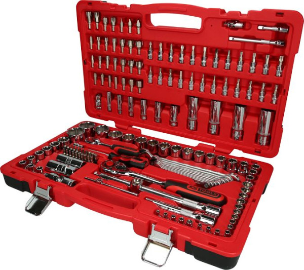 KS Tools Jeu de clés à douilles 1/4"+1/2" CHROMEplus, 151 pièces, 958.0751