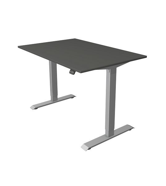 Table compacte Kerkmann L 1200 x P 800 mm, réglable en hauteur électriquement de 740 à 1230 mm, anthracite, 10226913