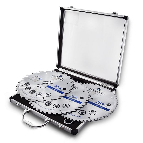 Jeu de 3 lames de scie circulaire HM BAMATO, diamètre 254 mm, SBS254SET