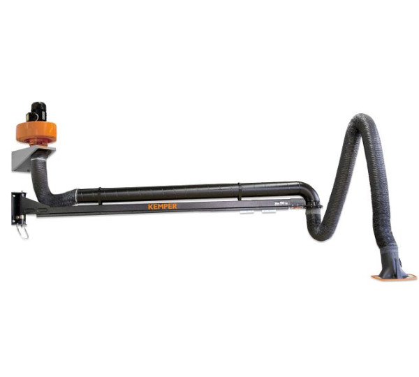 Kit d'échappement ELMAG avec bras d'aspiration de 5 m en version tuyau. / rampe monobloc, longueur : 5m, Ø 150 mm~ (sans filtre), 57532