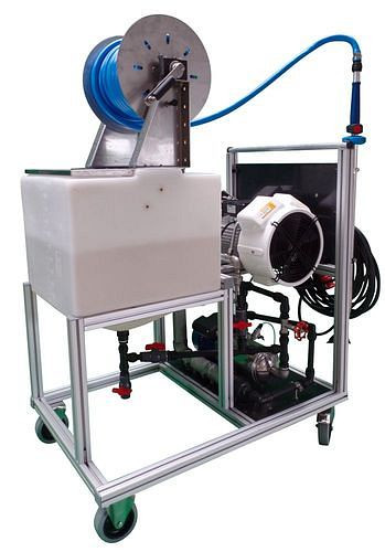 Système de décontamination à mousse DENIOS en roll-conteneur, kit prêt à l'emploi pour décontamination mobile, 303707