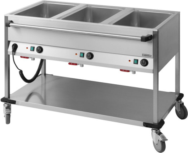 Chariot de service Casselin, 3 x GN 1/1 paysage, CCBM3H