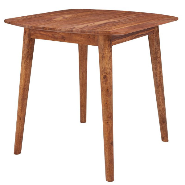 Table de salle à manger Wohnling Sheesham 80x78x80 cm bois massif, WL5.571