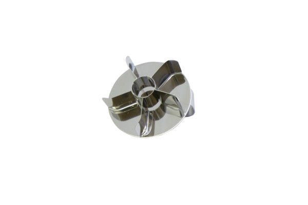 Poussoir à rouleaux Schneider Kaiser en acier inoxydable, grand, avec trou, Ø 8,0 cm, 199582