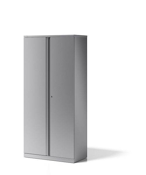 Armoire à portes battantes Bisley Essentials, avec 4 étagères pour 5 hauteurs de dossiers, argent, YECB09194S355