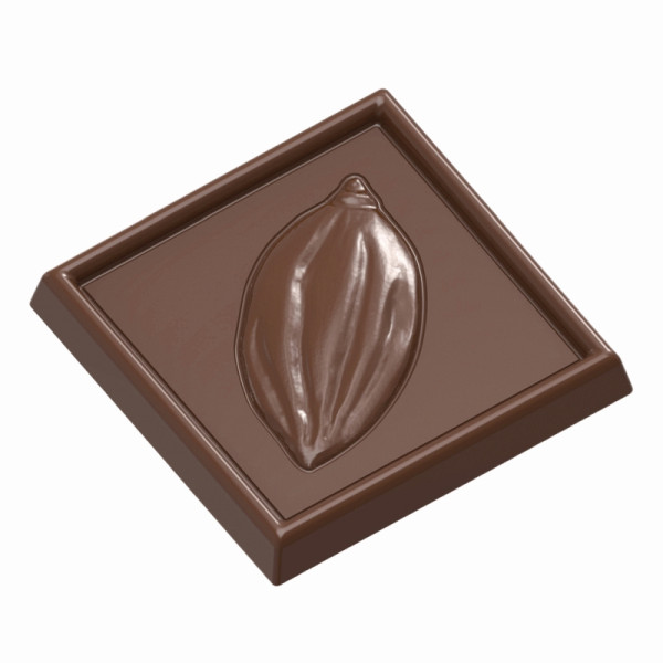 Moule à chocolat Schneider - fève de cacao, 275 x 175 x 24 mm / 34,5 x 34,5 x 4,5 mm, 4,5 g, 4 x 7 pièces, 422431