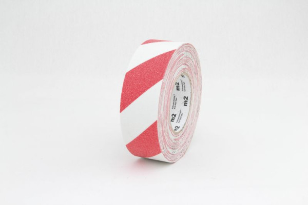 m2 surface antidérapante marquage d'avertissement rouge/blanc rouleau 50mmx18.3m, M1YR050183