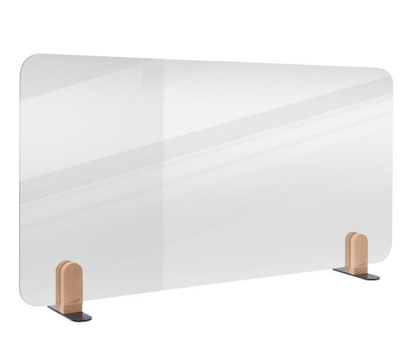 Cloison de table transparente Legamaster ELEMENTS 60x120cm acrylique avec 2 supports, 7-209721