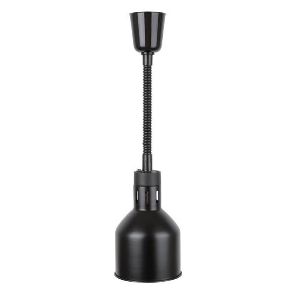 Lampe chauffante rétractable Buffalo avec finition noire mate, DR759