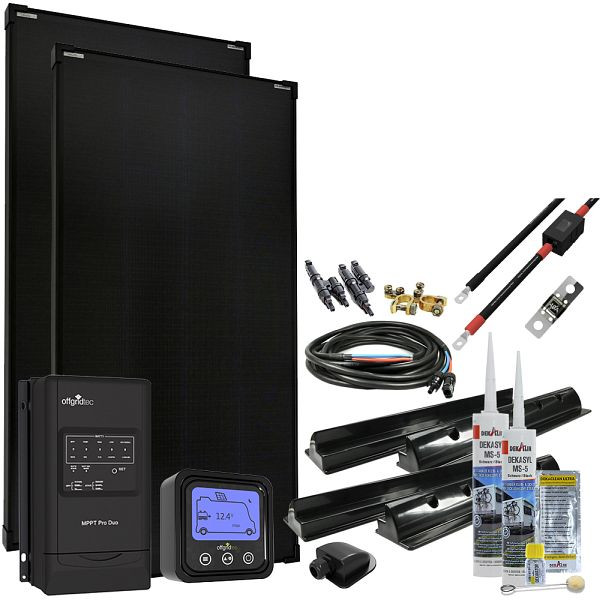 Offgridtec MobileBlack XL 360W système solaire pour camping-car 30A MPPT DUO contrôleur de charge module solaire PERC, 4-01-014245-002