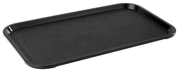 Plateau fast food APS GN 1/1, 53 x 32,5 cm, hauteur : 2 cm, polypropylène, noir, 00553