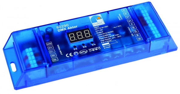 rutec Projekt Actionneur DMX 350mA Actionneur DMX multicolore 4x1 canal 1 - 4 adresses, PHZ290