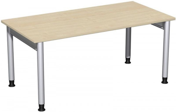 bureau geramöbel réglable en hauteur, 1600x800x680-820, érable/argent, N-657103-AS