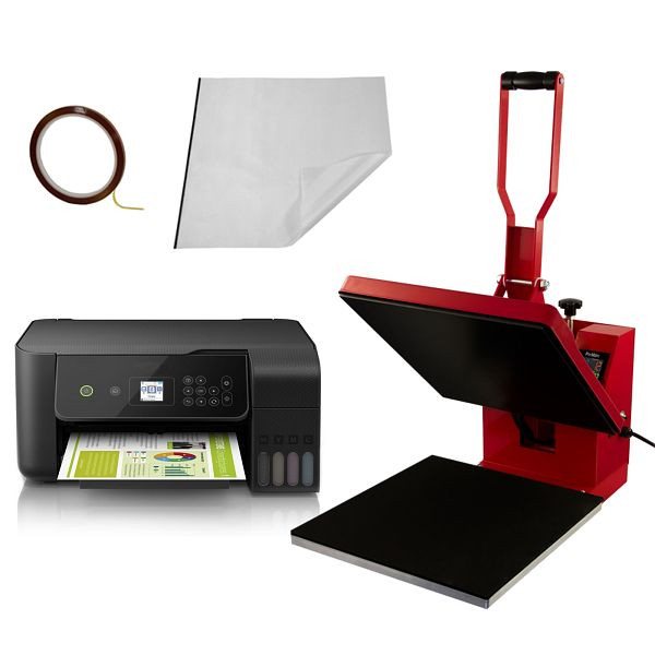 Presse à transfert PixMax, presse à chaud 38 x 38 cm et imprimante en set, 9122