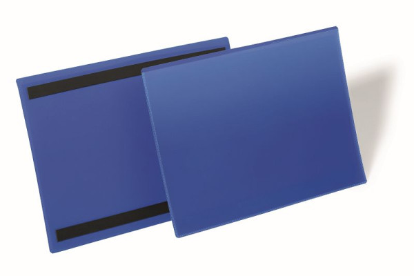 Pochette d'identification magnétique DURABLE A4 paysage, bleu foncé, paquet de 50, 174507