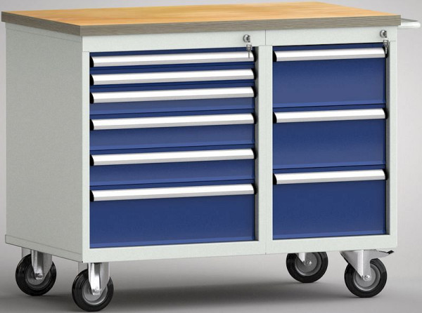 Etabli professionnel KLW - 1000 x 620 x 840 mm L x P x H sans panneau arrière, WP824N-1000M30SE1002