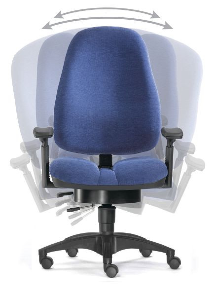 SITWELL MISTER SITWELL, bleu, chaise de bureau sans accoudoirs, PM-87.100-M-90-106-00-44-10