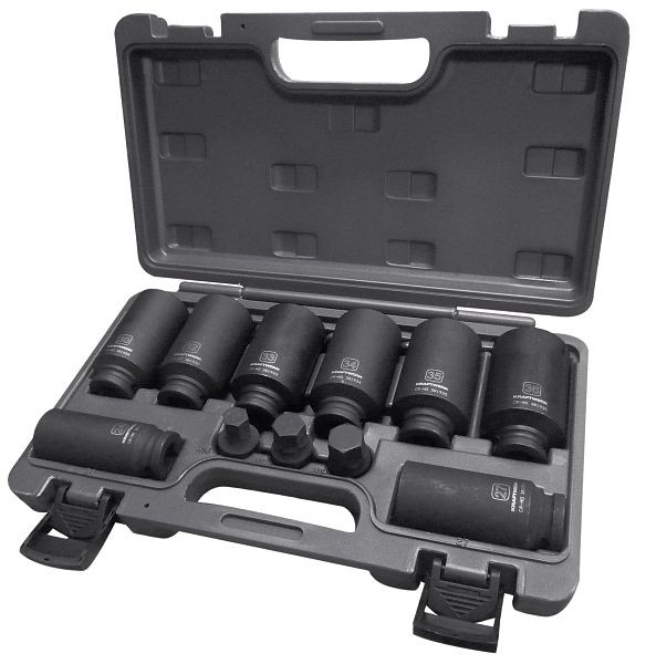 Kraftwerk 11 pièces jeu de douilles pour marteau 12 pans 1/2 ", 381905