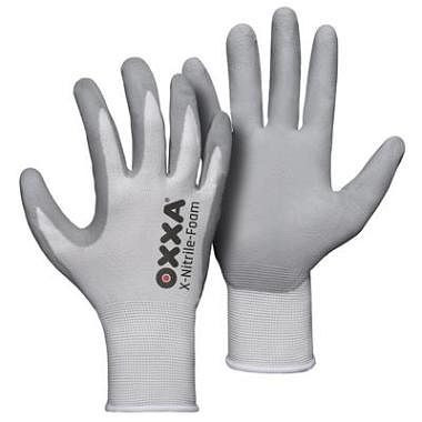 Gant OXXA X-Nitrile-Foam 51-280, gris / blanc, UE: 12 paires, taille: 10, 15128010