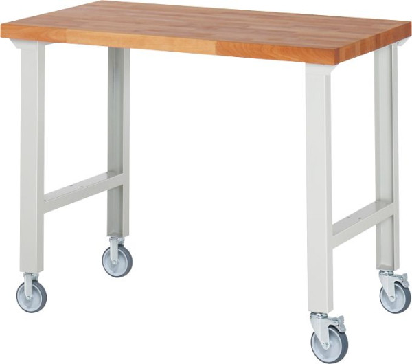Établi mobile RAU 7000-1, 1250x700x1000mm, 2 roulettes fixes et pivotantes chacune, 05-7000-1-127B4S22.12