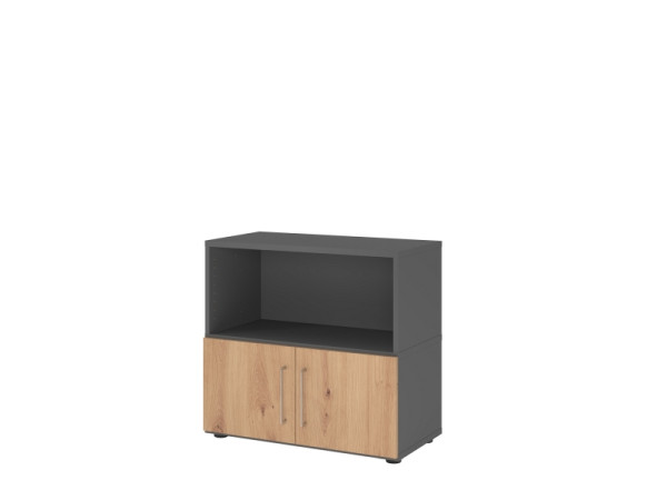 Étagère/portes Hammerbacher, 2OH, graphite/chêne astre, VFW28T1KG/G/R/BS