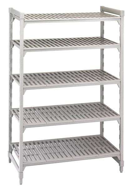 Cambro Camshelving® Premium unité de base à fentes, 160 kg par étagère, 5 étagères, 40 x 68 x 170 cm, MPU4617V5PKG490