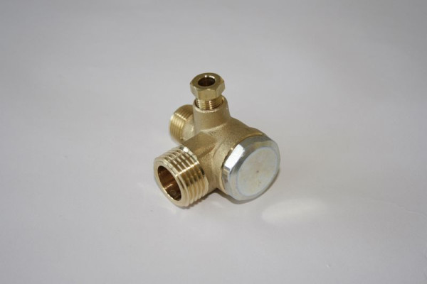 Clapet anti-retour ELMAG - chaudière : AG 1/2', ligne : AG 3/8' pour DL à bride, adapté pour BERNERCOMP. 10/08/165 Articles 48908, 9010601