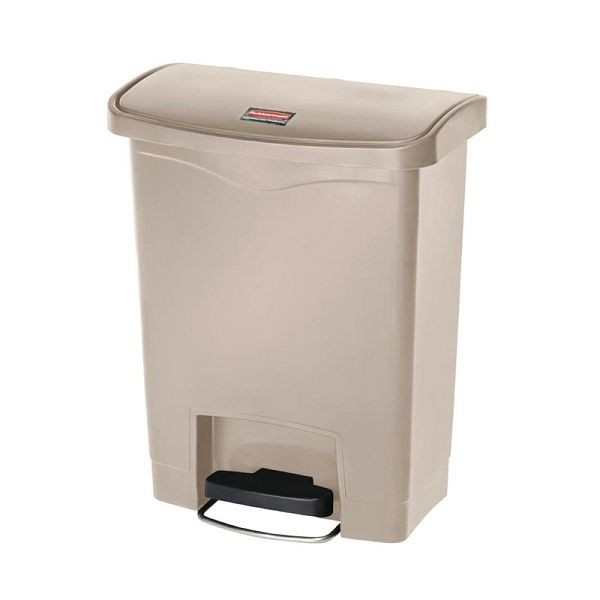 Poubelle à pédale Rubbermaid Slim Jim Front Step beige 30L, GL021