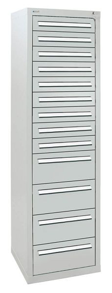 armoire à tiroirs émoussés série T-100/35-5, RAL 7035/7035, 13 tiroirs (9x100, 4x200mm), 8155807
