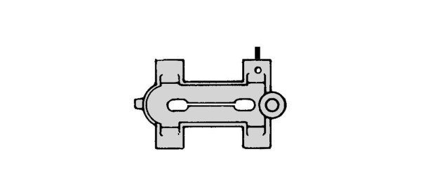 Glissière de guidage Ulmia, en plastique, pour scie à onglet 352, avec boucle de suspension, 102.825