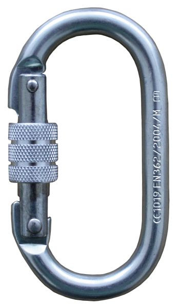 Mousqueton Funcke FSK2, mousqueton à vis en acier, largeur d'ouverture : 18 mm, ovale, 70020120