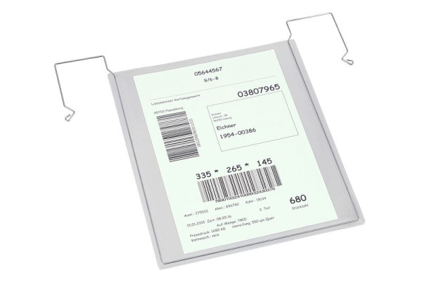 Pochette de visualisation pour cadre métallique Eichner sans rabat, dimensions (LxH) : 280 x 325 mm, UE : 10 pièces, 9219-10012