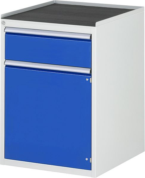 Armoire à tiroirs RAU série 7000, L580xP650xH825mm, tiroir : 1xH180mm, porte battante H540mm, support métallique, 03-L5.8AR-MT.11