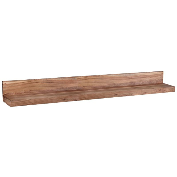 Étagère murale Wohnling MUMBAI en bois d'acacia massif 160 cm, style maison de campagne, bois véritable, produit naturel, WL1.581