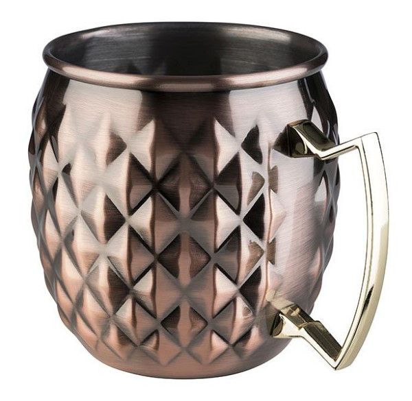 Mug APS -MOSCOW MULE-, Ø 9,5 cm, hauteur : 10 cm, acier inoxydable, aspect cuivre antique, volume : 0,5 litre, 93331