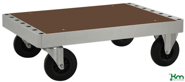 Chariot plate-forme Kongamek, 2 roues avec freins, 1000x700x300 mm, série 100, KM130-2B