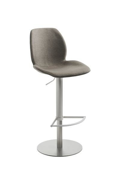 Mayer Sitzmöbel myMARCO, cuir synthétique PU gris clair vintage, coque en tissu gris chiné, structure en acier inoxydable, 1276_04_526