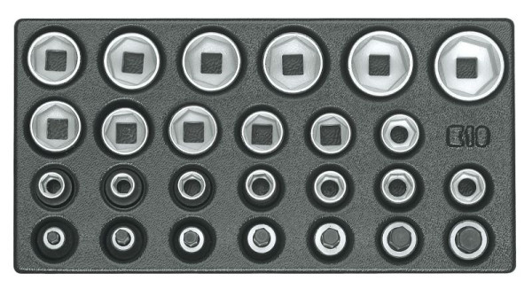 Module d'outils GEDORE, jeu d'inserts pour clés à douille 1/2'', 6 pans, 6626580